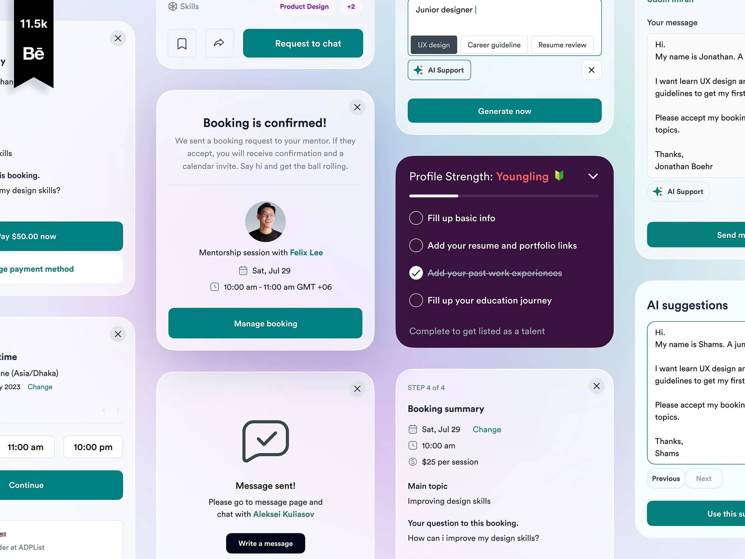 ADPList dashboard redesign implemented by Creative Leaf