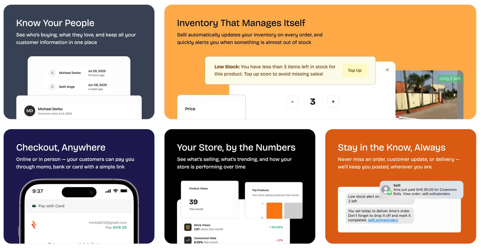 Selll brand and interface